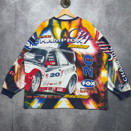 90s Multicolor BMW All Over Print Shirt 4073