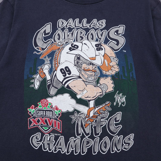 1992 Navy Blue Dallas Cowboys NFC Champions Shirt 6625