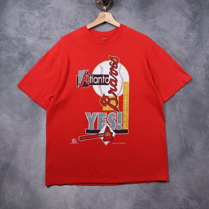 1993 Red Atlanta Braves Yes! Baseball Shirt 5458
