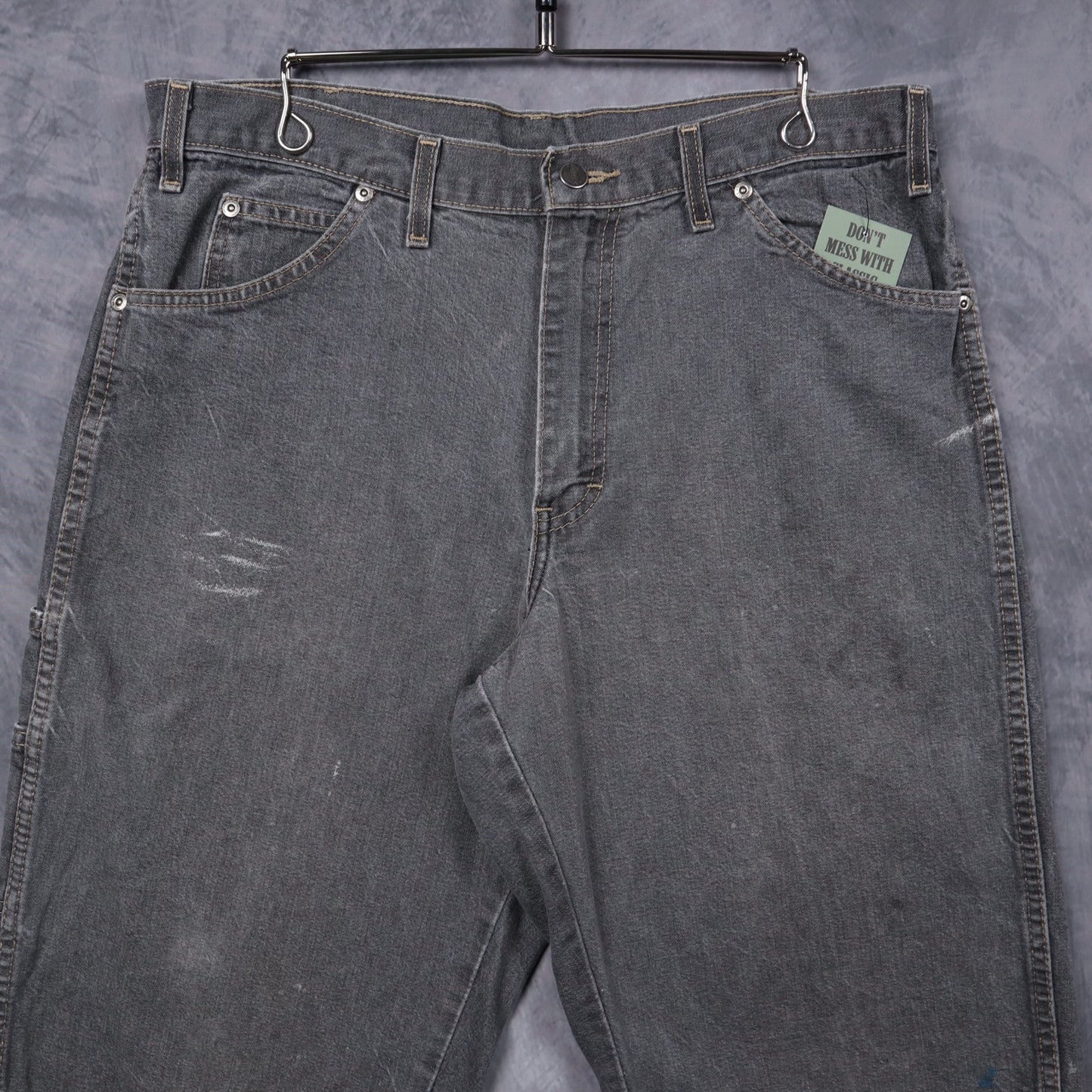 Early 2000s Faded Black Dickies Denim Carpenter Shorts 5211