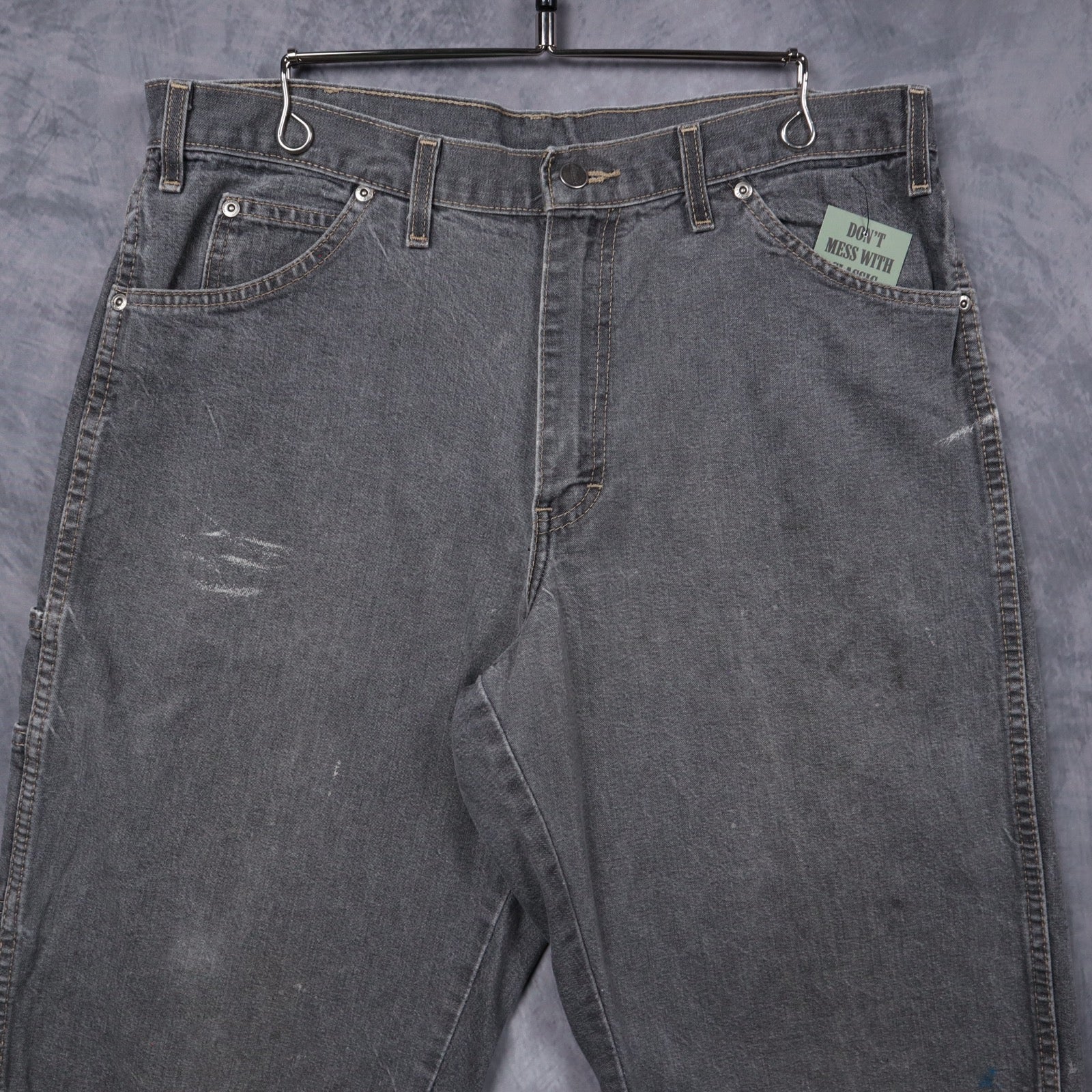 Early 2000s Faded Black Dickies Denim Carpenter Shorts 5211