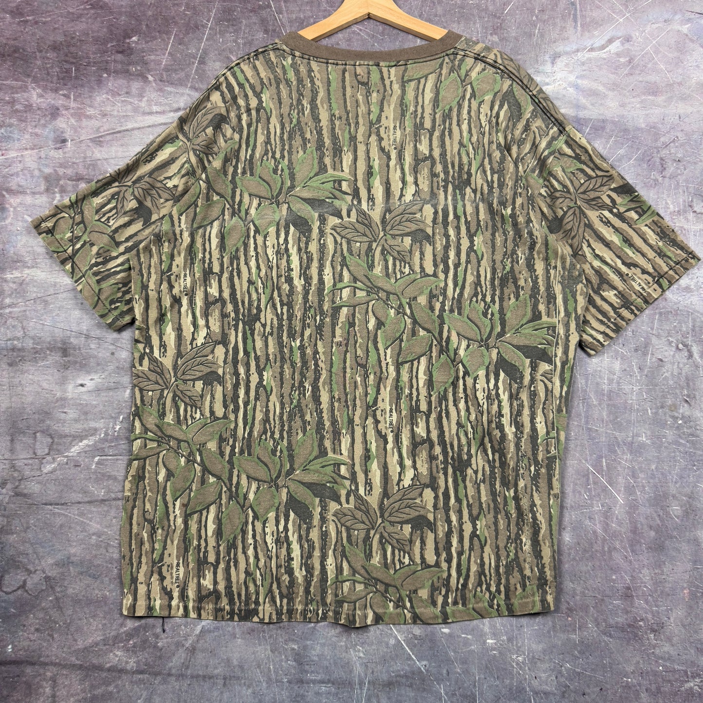 80s Red Head RealTree Camo Blank Essential Pocket Shirt XXL 1042