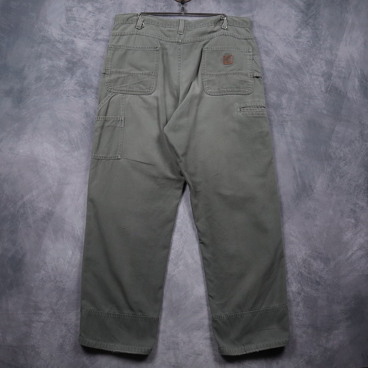 Early 2000s Sage Green Carhartt Double Knee Loose Fit Pants 5041