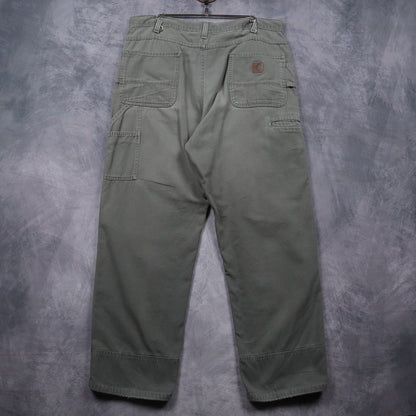Early 2000s Sage Green Carhartt Double Knee Loose Fit Pants 5041