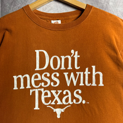 00s Orange Texas Longhorns Don’t Mess With Texas Shirt 4566