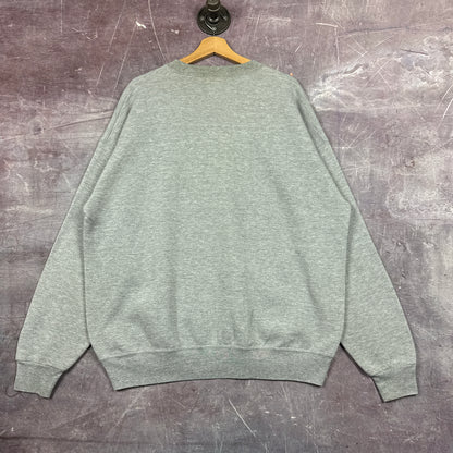 Early 00s Heather Grey New York Knicks Basketball Graphic Crewneck Sweatshirt XL 2994