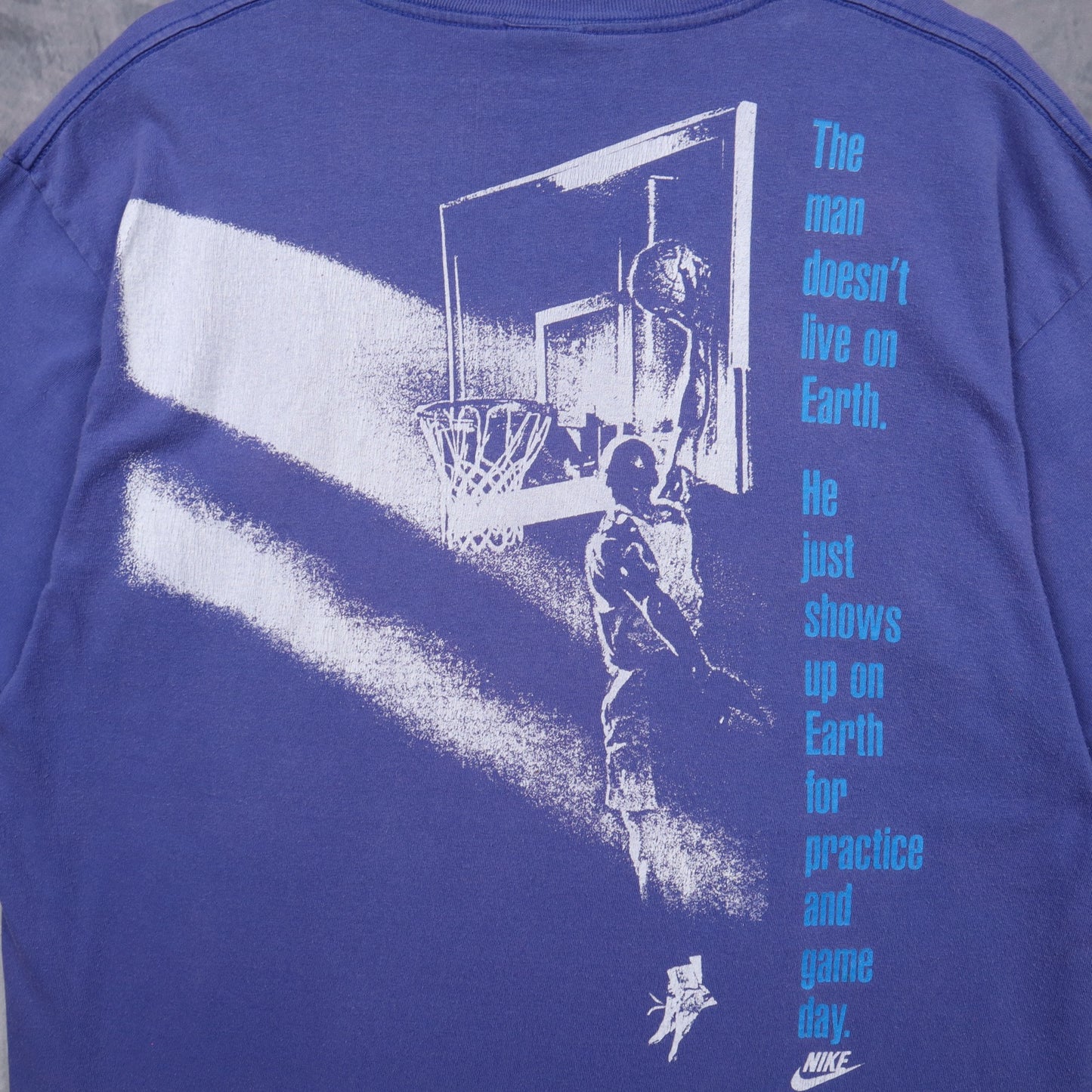 90s Purple Nike Air Jordan "The Man Doesn't Live On Earth" Shirt 5162