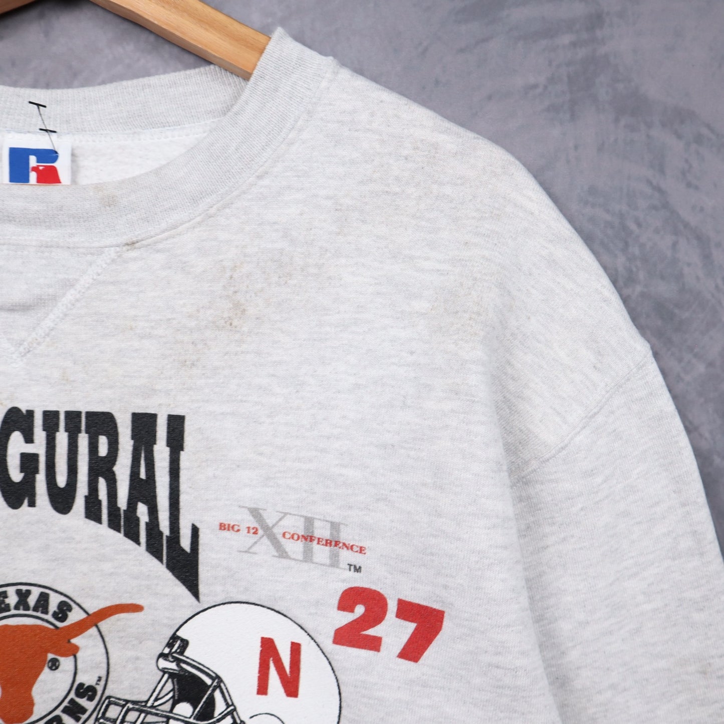 1996 Grey Texas Longhorns Inaugural Champs Crewneck Sweatshirt 5656