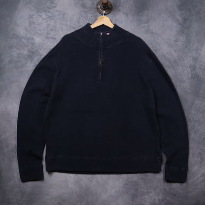 Early 00s Navy Polo Jeans Company Quarter Zip Sweater 5403
