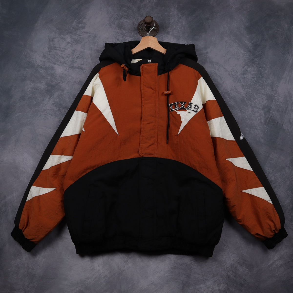 90s Burnt Orange Texas Longhorns Apex One Pullover Jacket 5919