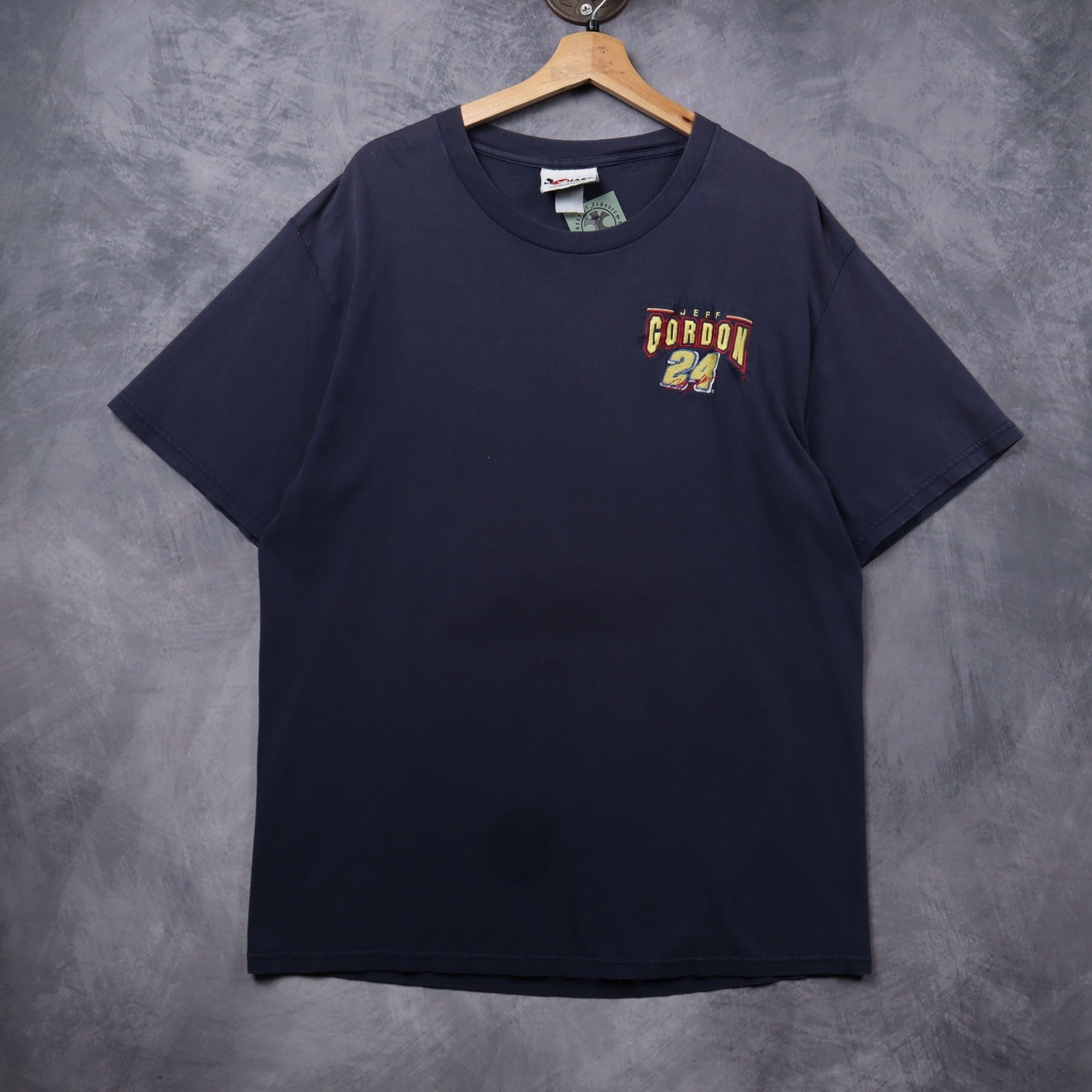 Early 00s Navy Blue Jeff Gordon 24 NASCAR Shirt 5412