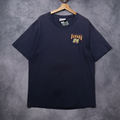 Early 00s Navy Blue Jeff Gordon 24 NASCAR Shirt 5412