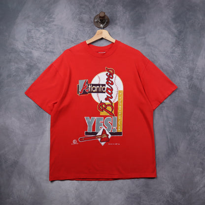 1993 Red Atlanta Braves Yes! Baseball Shirt 5458