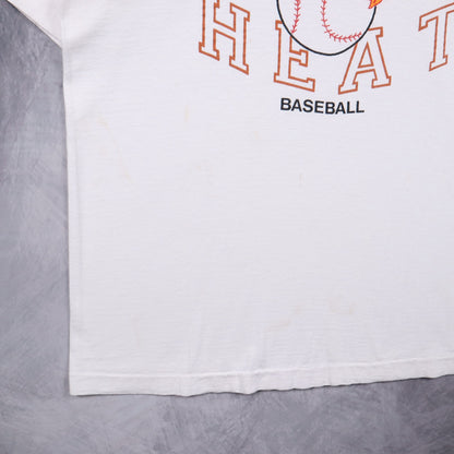 90s White Texas Heat Baseball Shirt 5763