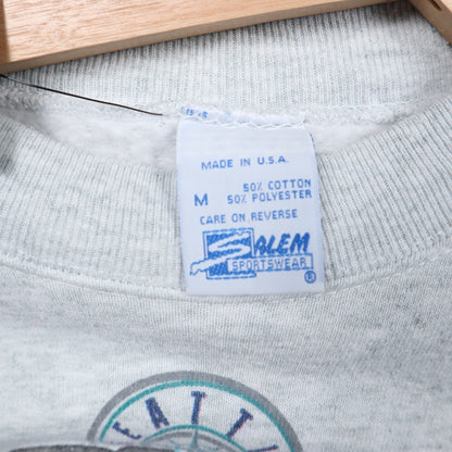 1995 Heather Grey Seattle Mariners Caricature Crewneck Sweatshirt 5101