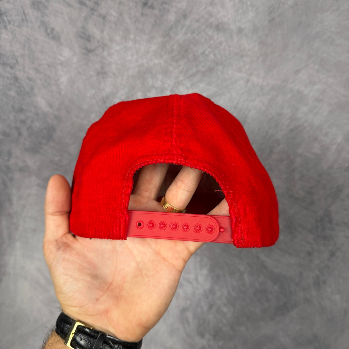 90s Red San Francisco 49ers Corduroy Snapback Hat 6812