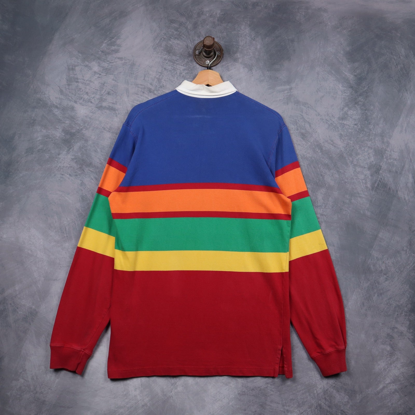 90s Polo Ralph Lauren Rainbow Striped Rugby Shirt 5135