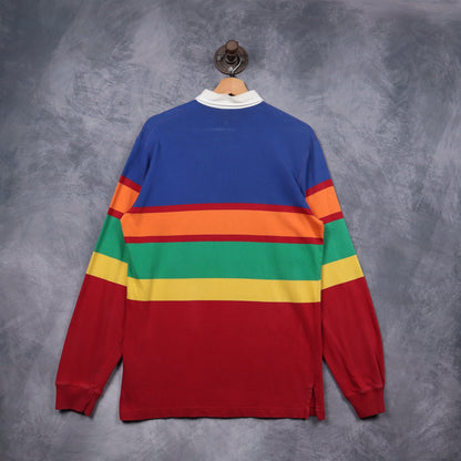 90s Polo Ralph Lauren Rainbow Striped Rugby Shirt 5135