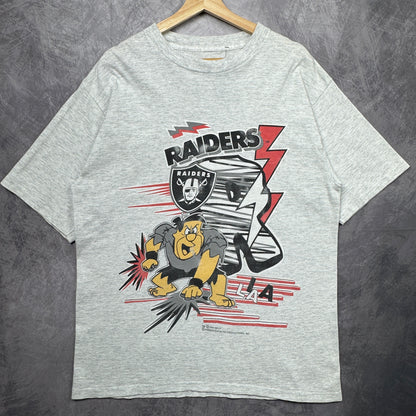 1994 Grey Los Angeles Raiders Flintstones Shirt 4202