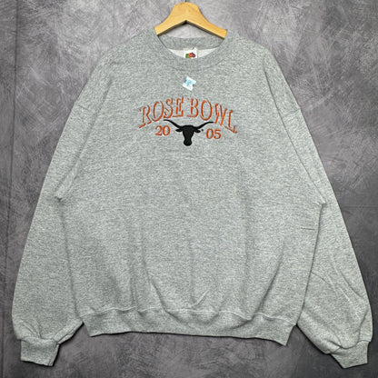 2005 Grey Rose Bowl Texas Longhorns Crewneck Sweatshirt 4393