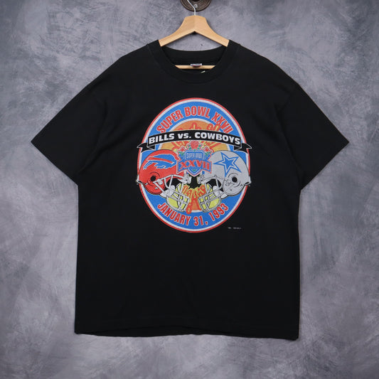 1993 Black Super Bowl XXVII Bills vs. Cowboys Shirt 6789