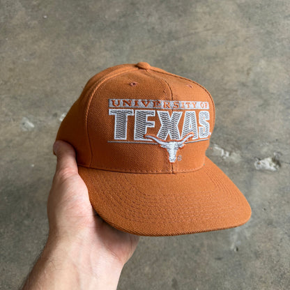 90s Burnt Orange University of Texas Snapback Hat 5786