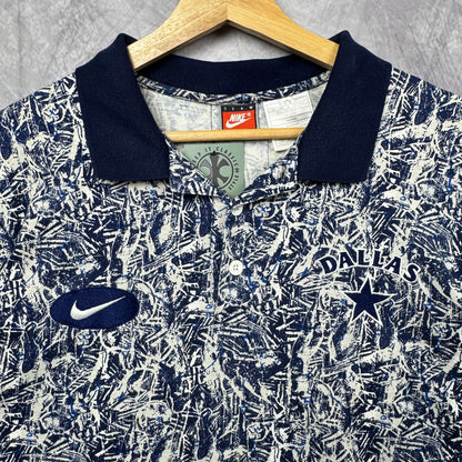 90s Blue and White Dallas Cowboys Nike Shirt 4235