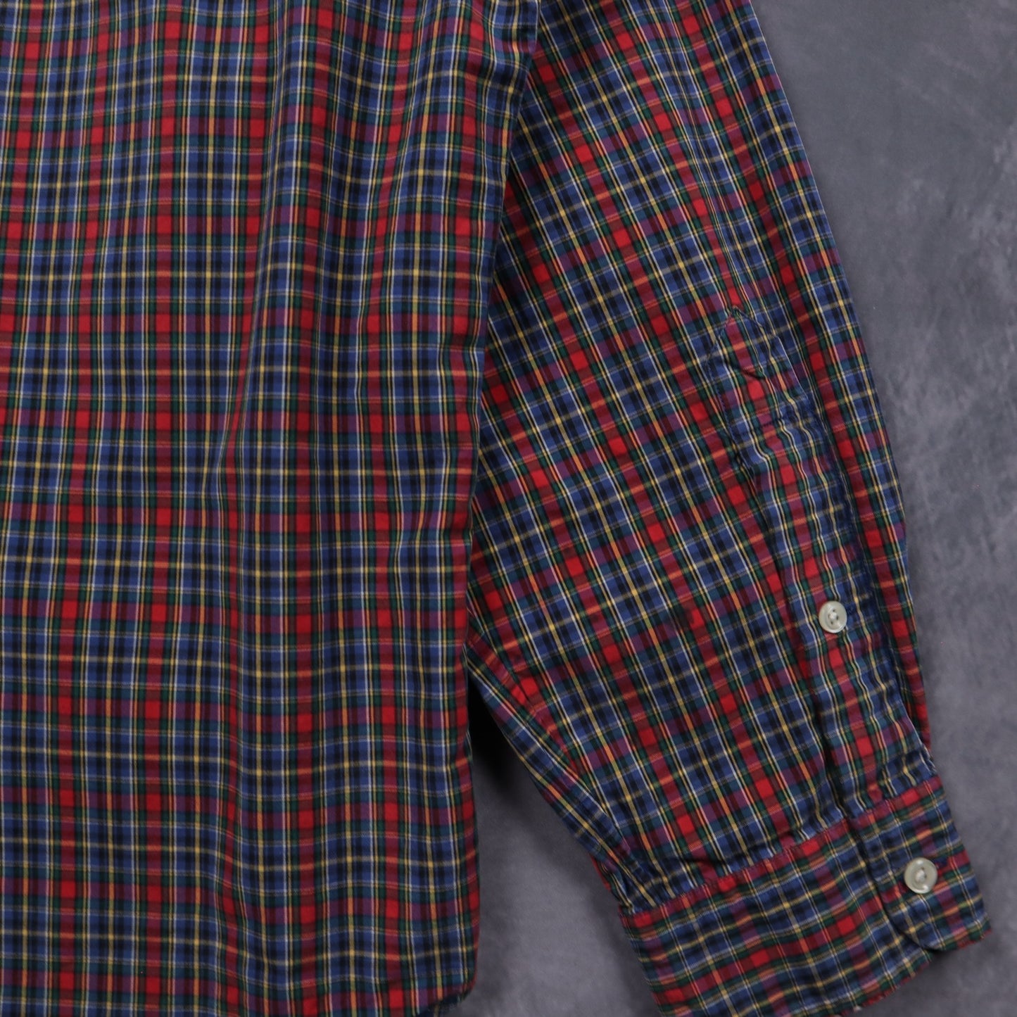 Y2K Ralph Lauren Red Tartan Plaid Classic Fit Button Up Shirt 5406