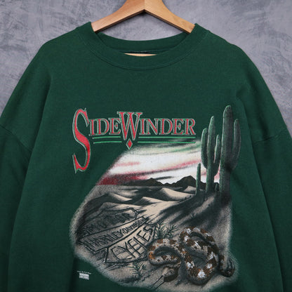 90s Green Harley Davidson Sidewinder Desert Crewneck Sweatshirt 5111