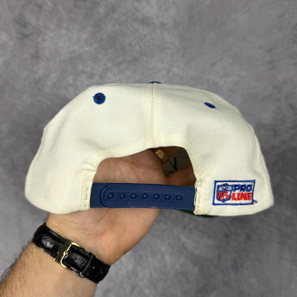 90s Cream Dallas Cowboys Logo Athletic Sharktooth Snapback Hat 6798