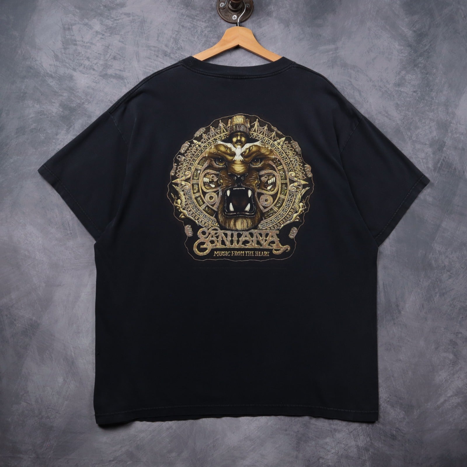 90s Black Santana de Aztlan Music From The Heart Shirt 5367