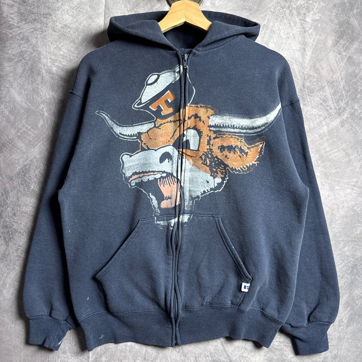 Blue Don’t Mess With Classic Texas Longhorns Zip Hoodie 4407