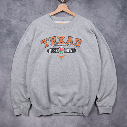 2006 Grey Texas Longhorns Rose Bowl Crewneck Sweatshirt 5708