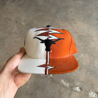 90s Orange and White Texas Longhorns Starter Shockwave Snapback Hat 5777
