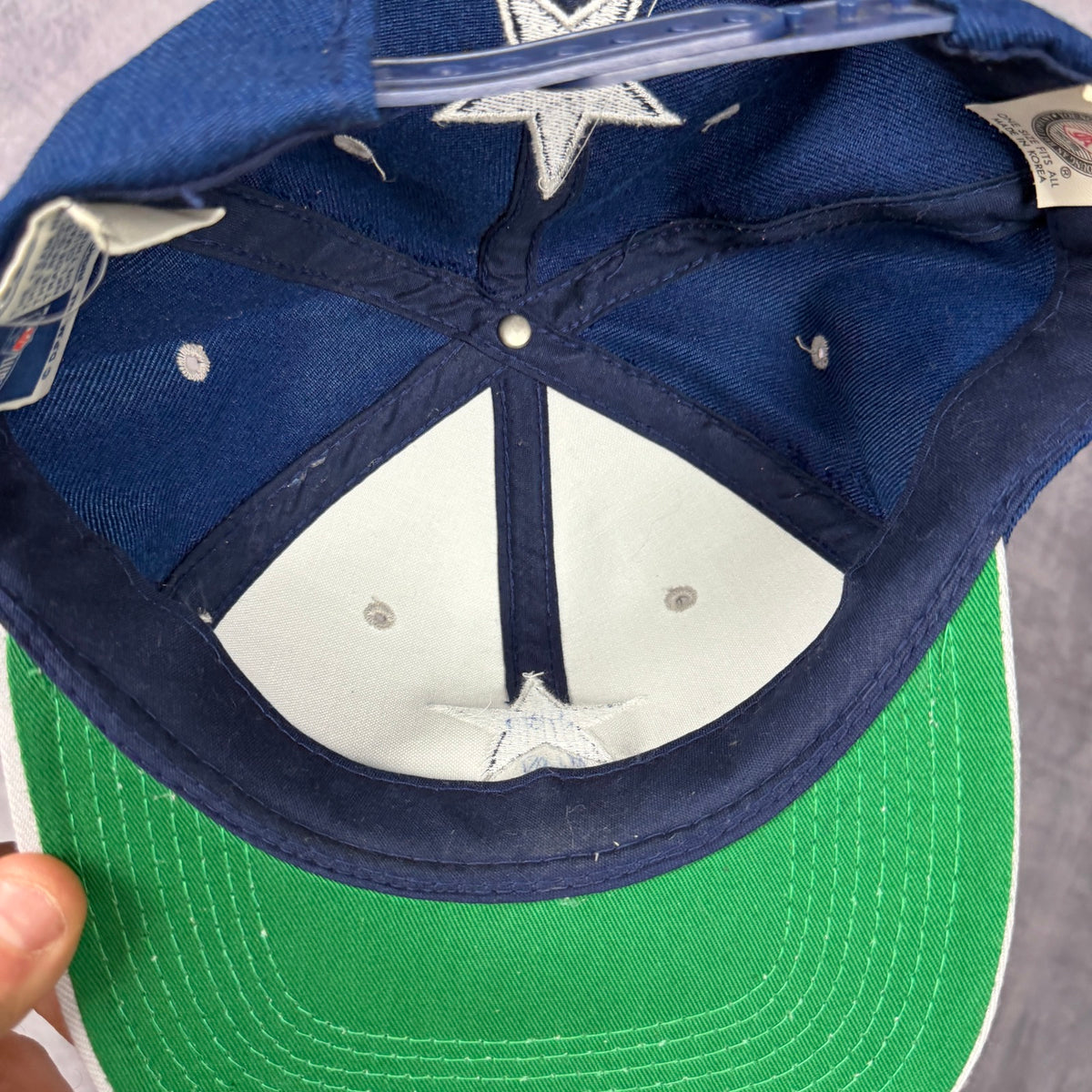 90s Navy Blue Dallas Cowboys Snapback Hat 6855