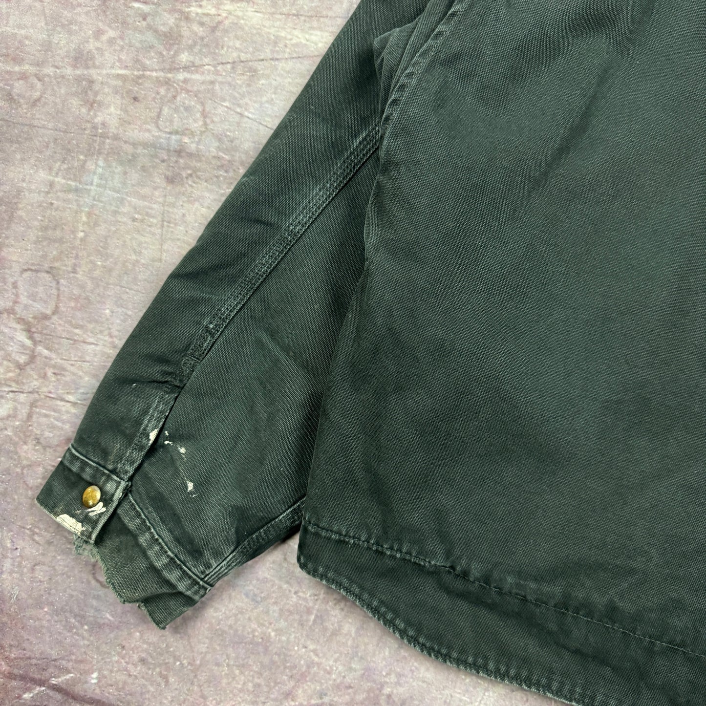 Early 00s Black Carhartt Hooded Detroit Work Jacket XL 2334