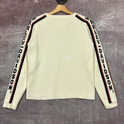 90s Off White Harley Davidson Knit Sweater 3071