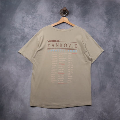 Late 90s Tan Weird Al Yankovic The Saga Begins Galactic Tour Shirt 5452