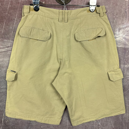 90s Khaki Stussy Baggy Cargo Shorts 30x10 3516