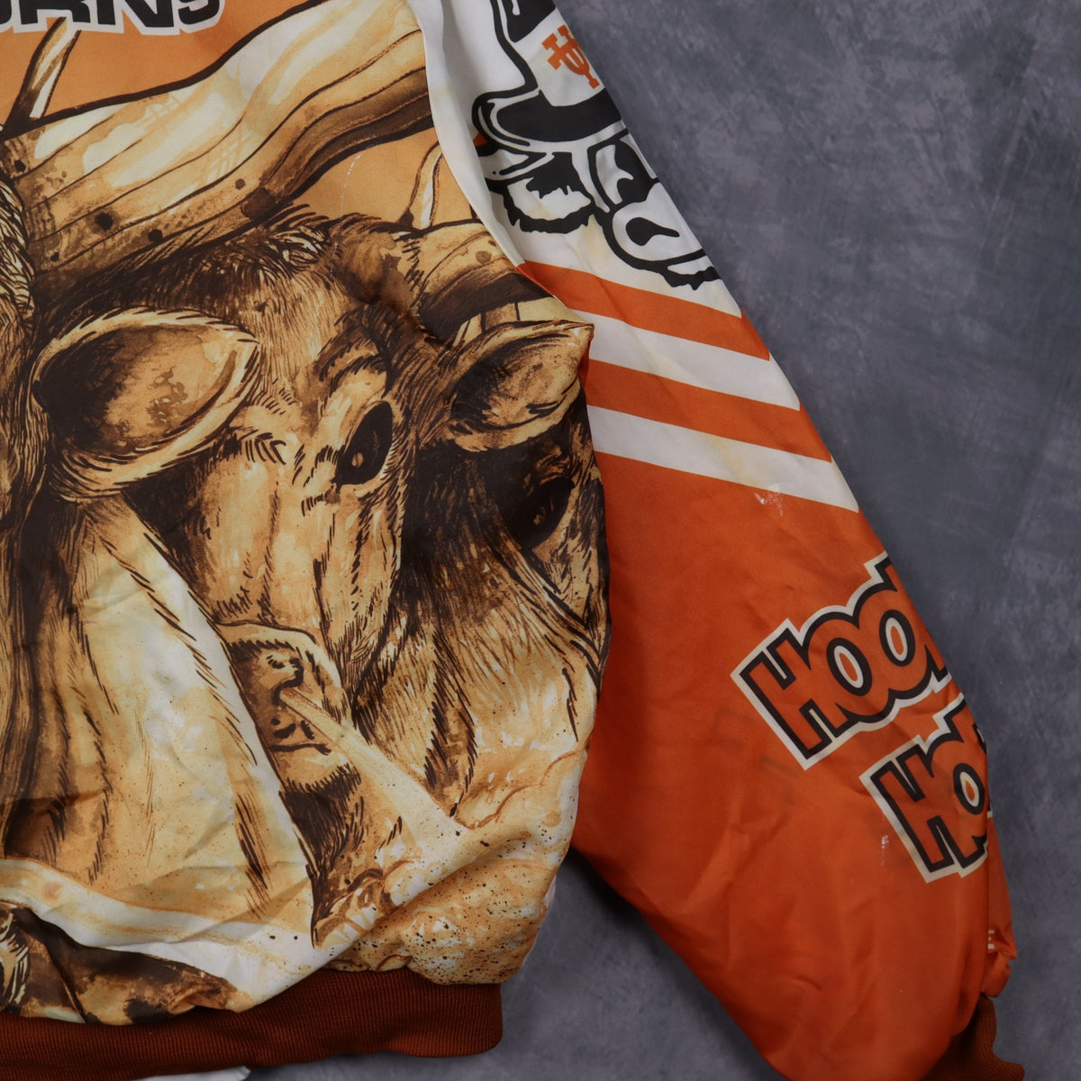90s White Texas Longhorns Chalk Line Bomber Jacket 5911