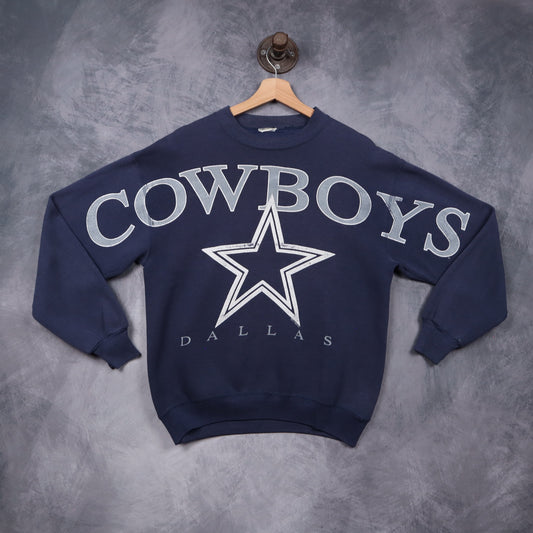 90s Navy Blue Dallas Cowboys Crewneck Sweatshirt 6615