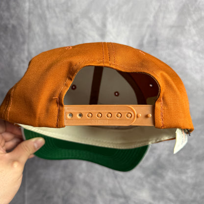 90s Texas Longhorns Sports Specialties Double Line Script Snapback Hat 4631