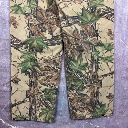 90s RealTree Camo Duxbak Thermal Lined Work Pants 35x30.5 2204