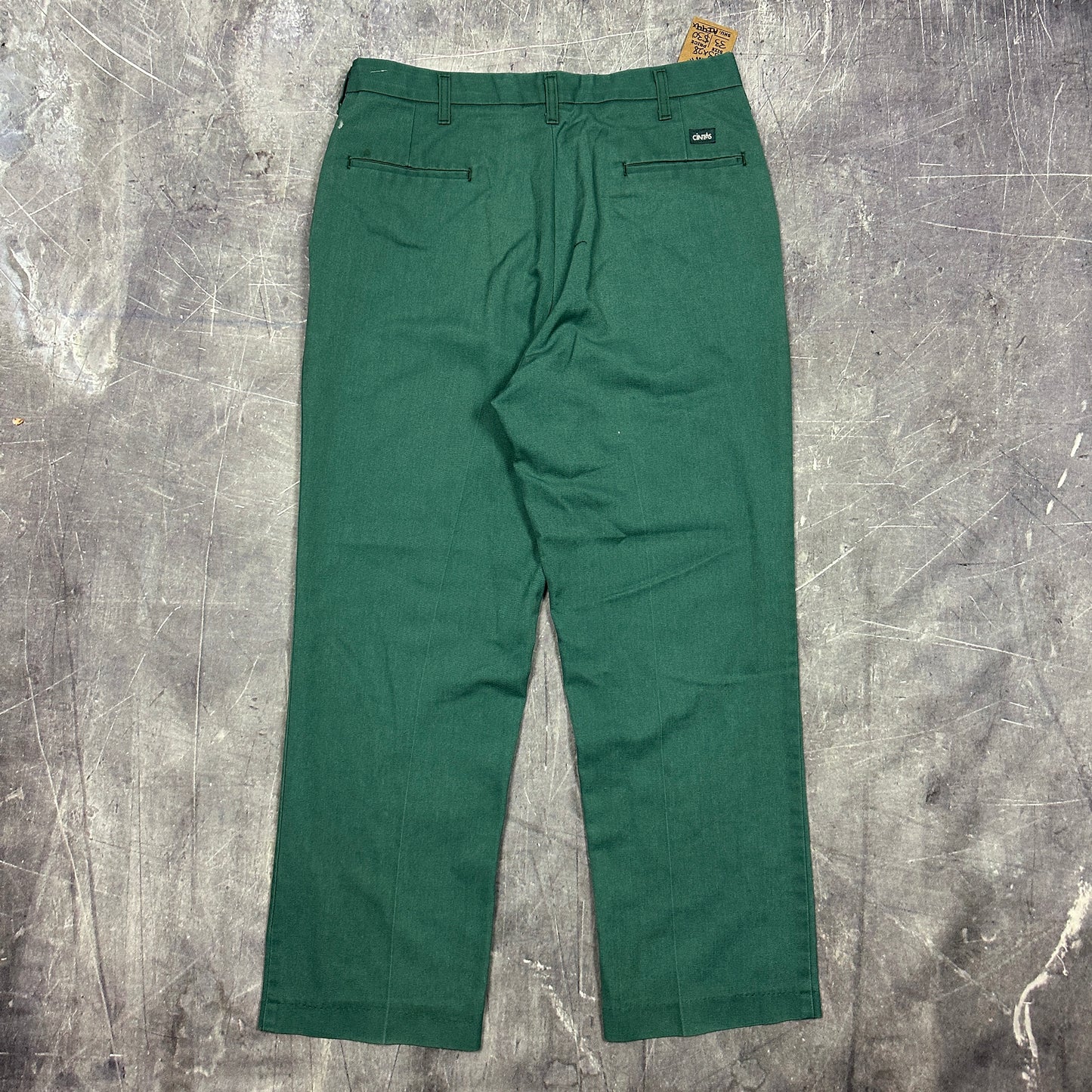 80s Green Cintas Cotton Poly Dickies Style Work Pants 33x28 AI44