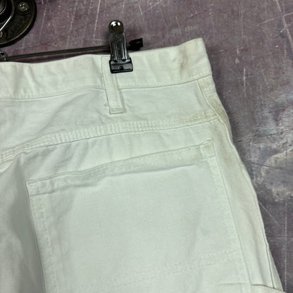 Early 00s White Dickies Painter Baggy Carpenter Work Shorts 35x11 AY18