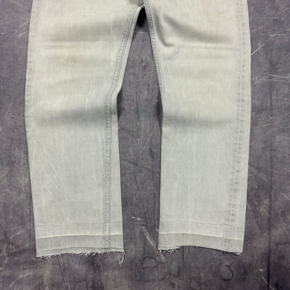 80s Faded Gray Levis 501 Jeans 31x28 D96