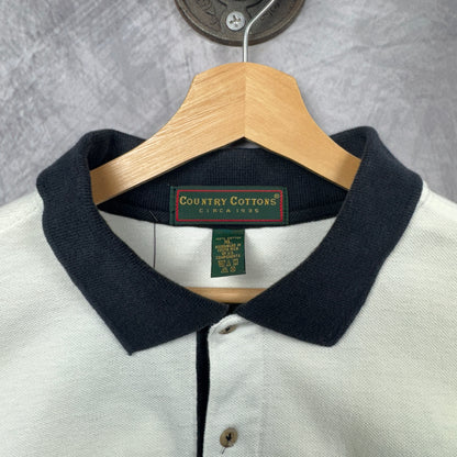 90s White Honda Racing Polo Shirt 3967