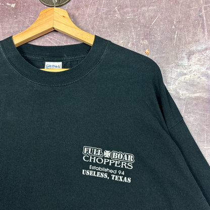 90s Full Boar Choppers Flame Sleeve Shirt 3040