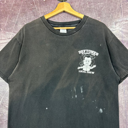 Early 00s Faded Black Deftones So Ronery Tour Local Crew Graphic Shirt L 2817