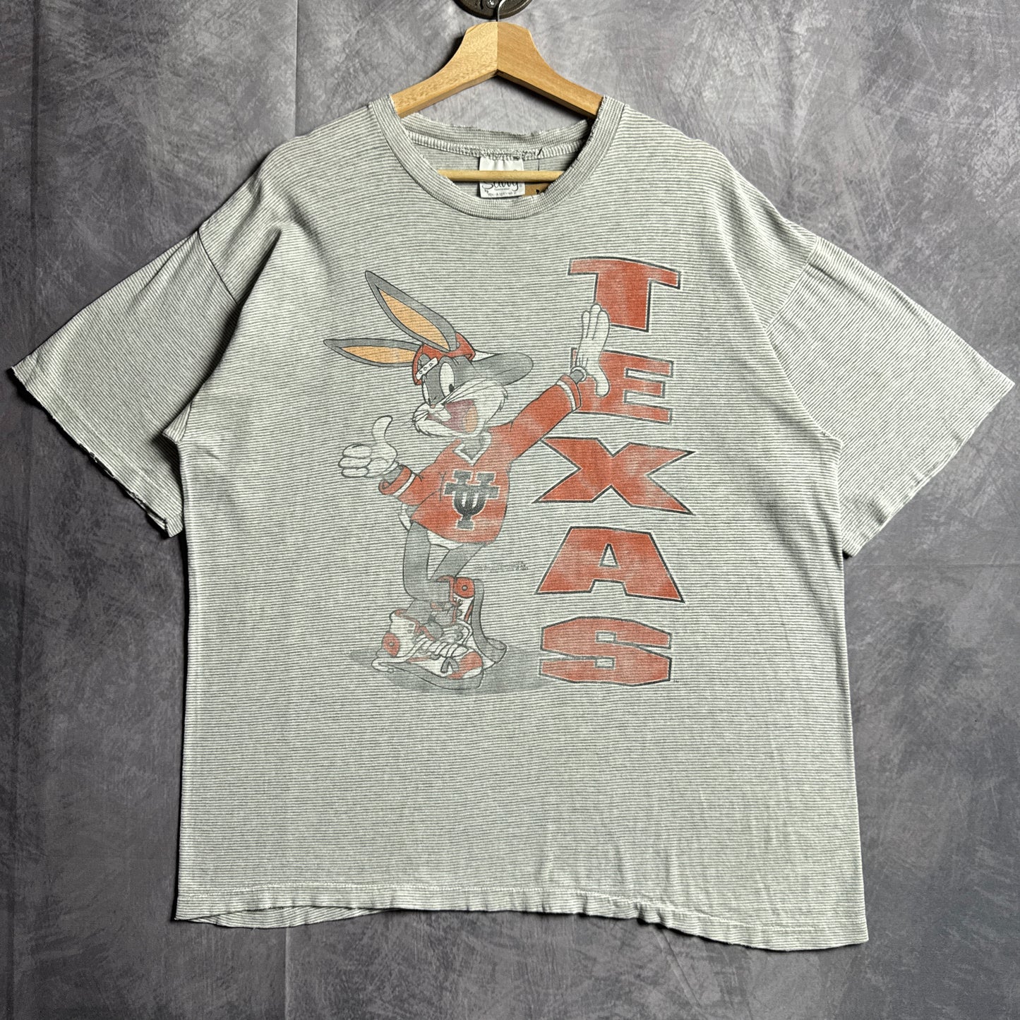 90s Grey Texas Longhorns Bugs Bunny Shirt 4559